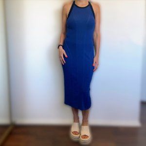 Rag & Bone Size M Blue Brandy Bodycon Maxi Dress